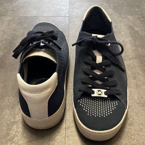 Michael Kors navy white mesh sock sneakers